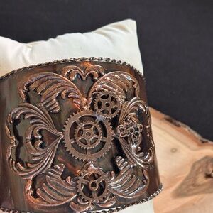 Steampunk Copper Cuff Bracelet